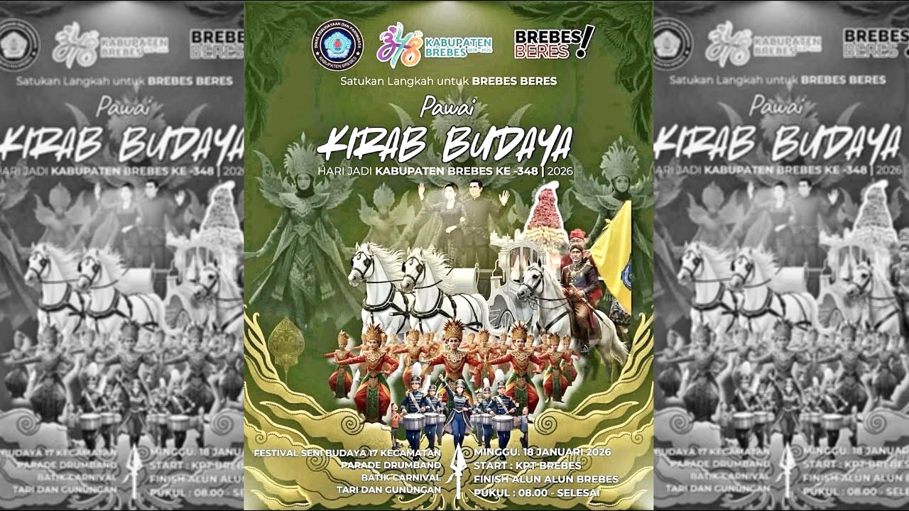 PAWAI KIRAB BUDAYA | HARI JADI KE 348 KABUPATEN BREBES | MINGGU 18 JANUARI 2026