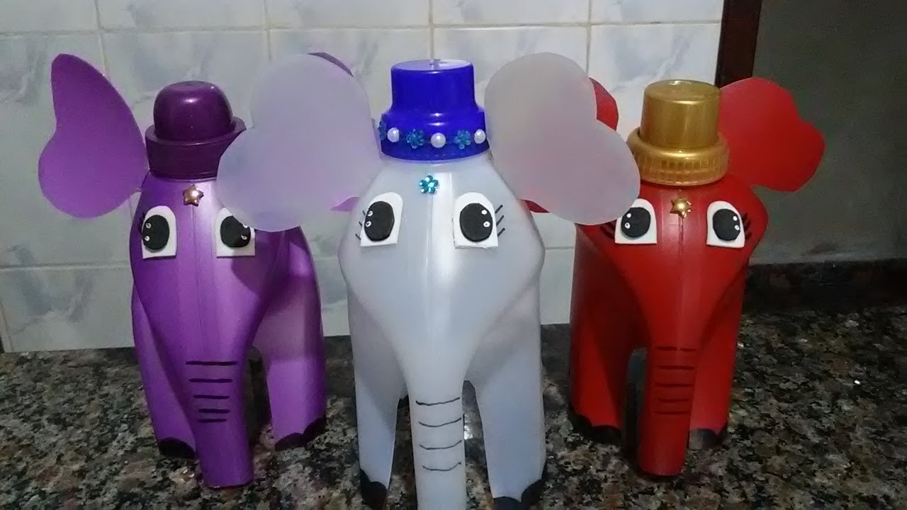 ELEFANTE DE GARRAFA DE AMACIANTE - FICA LINDO