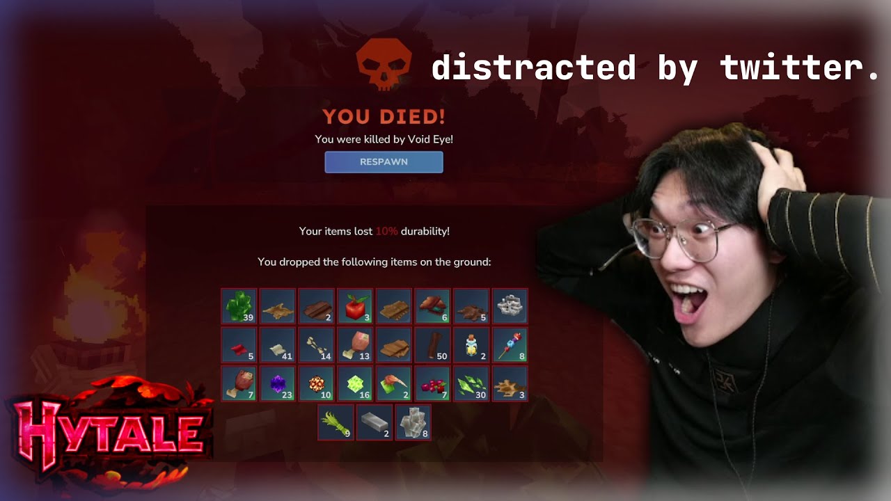 btmc dies in hytale hardcore because of a tweet