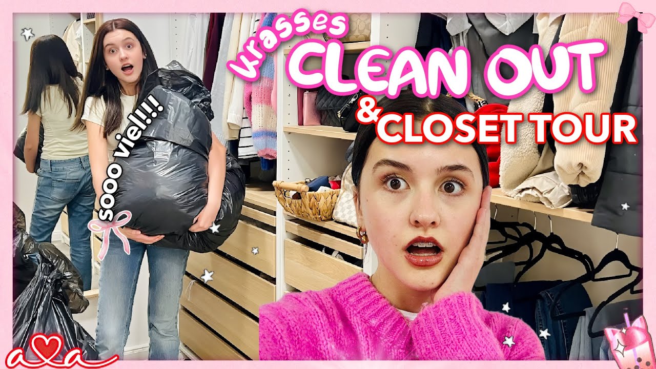 HUGE CLOSET CLEANOUT ✨ aufräumen, organisieren + Tour! HELP ⋆౨ৎ˚⟡˖ ࣪