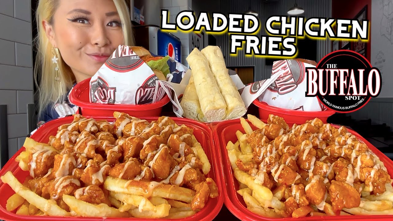 Eating Loaded Chicken Fries at The Buffalo Spot in South Gate, CA!! #RainaisCrazy