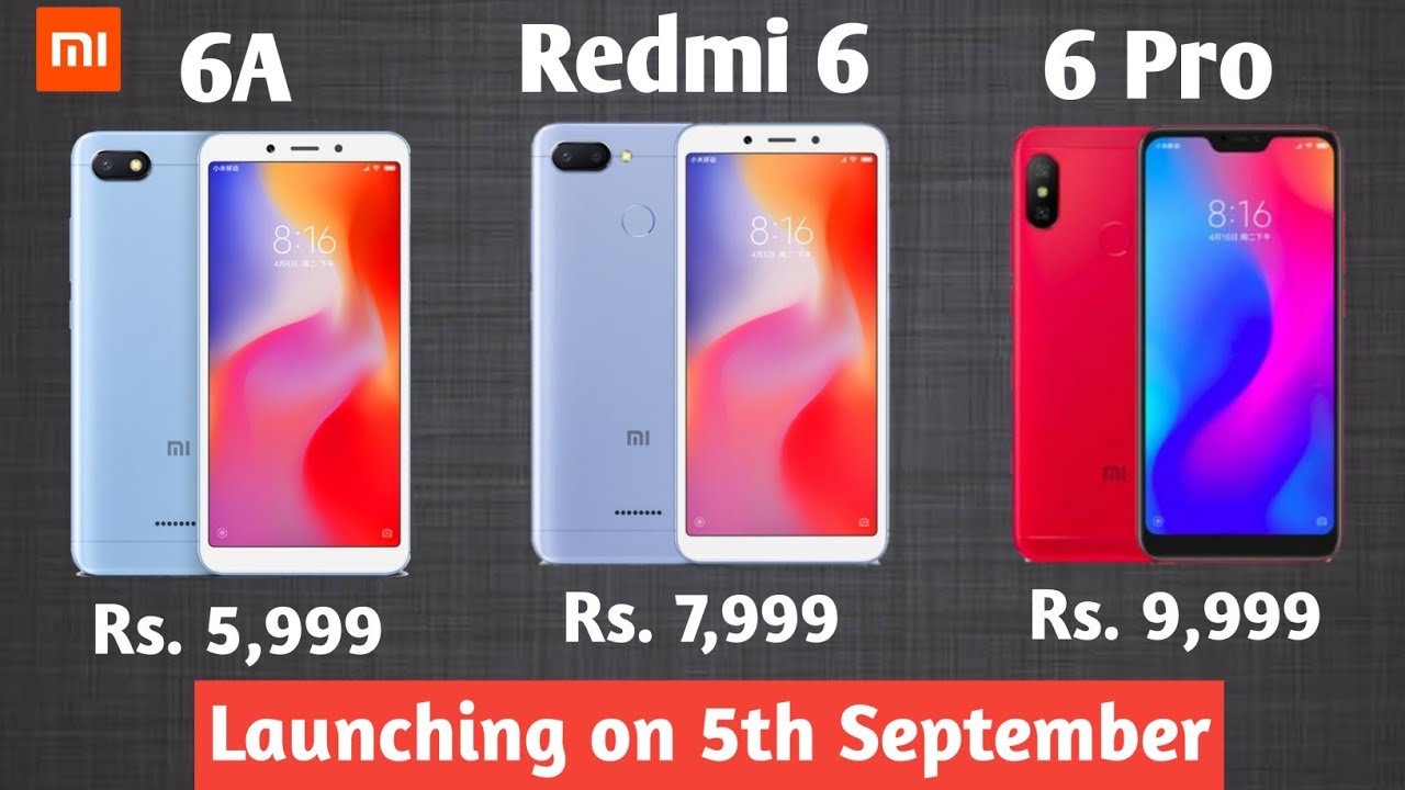 Redmi 6A, Redmi 6 & Redmi 6 Pro review of specs, price and launch date in India|Flipkart & Amazon.