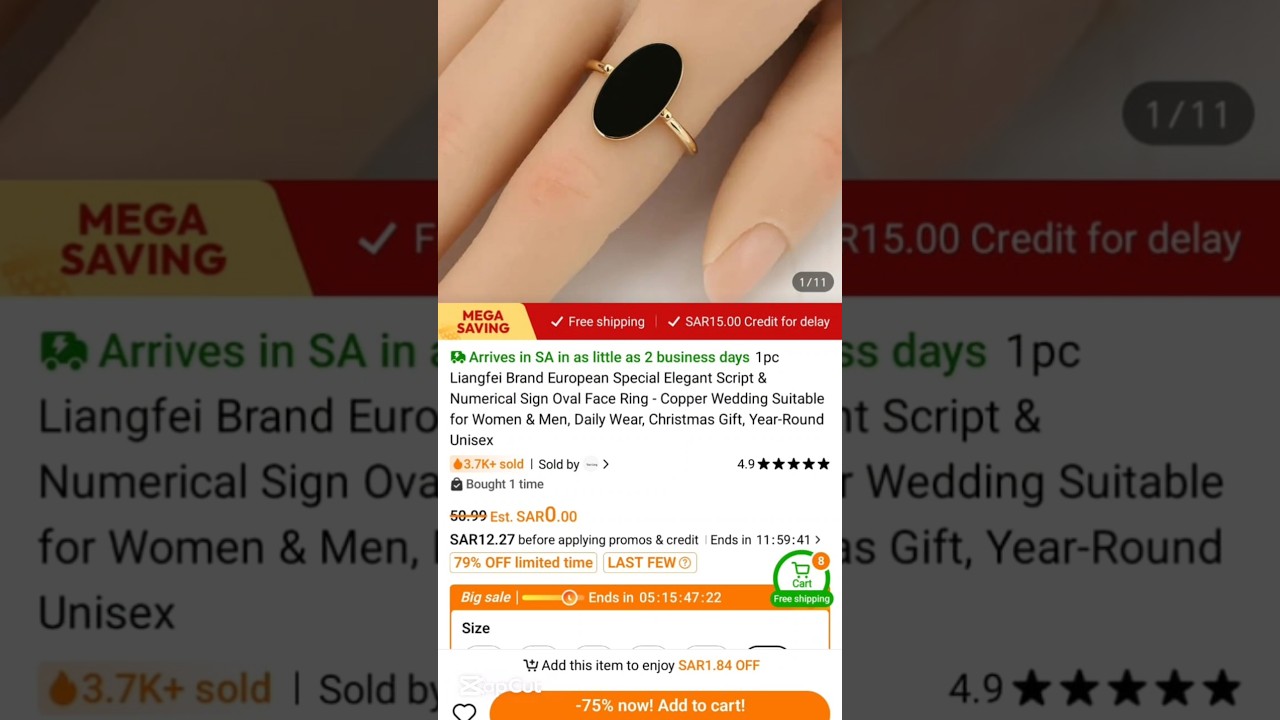 Oval Face Ring Find From Temu 