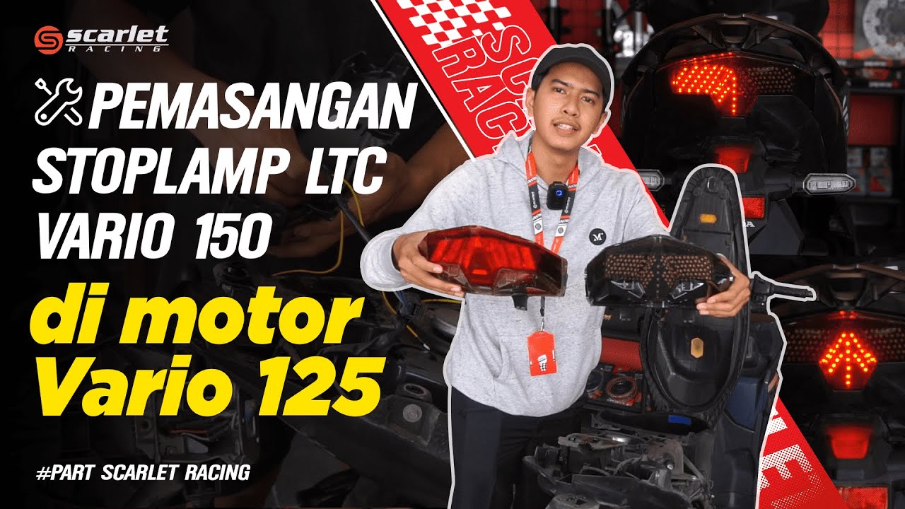 УСТАНОВКА СТОП-ЛАМПЫ LTC MOTOPART VARIO 150 на мотоцикл VARIO 125 PNP
