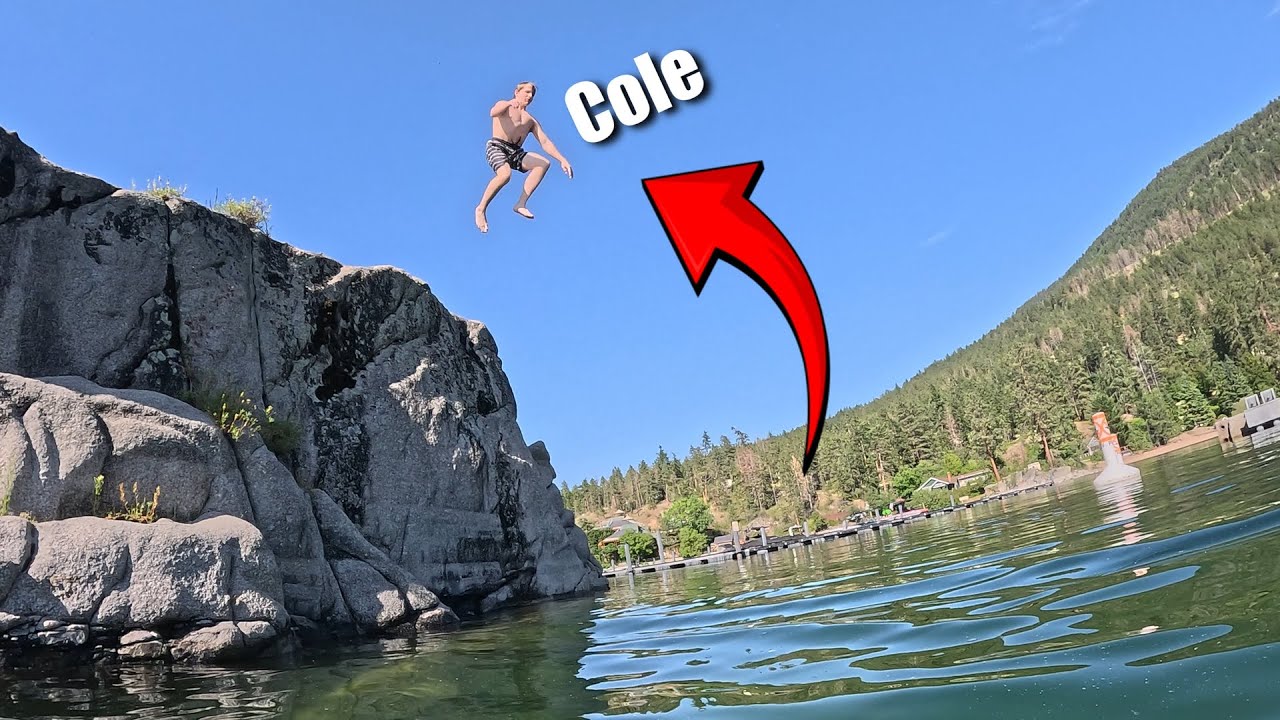 Cliff jumping with Cole