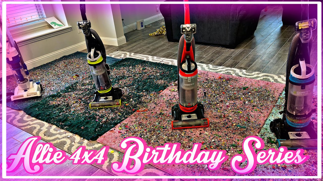 Allie’s Vacuuming Birthday 4x4 Series Episode 1 | Mega Crunch Mess Test | VacMaster & Cleanview ￼