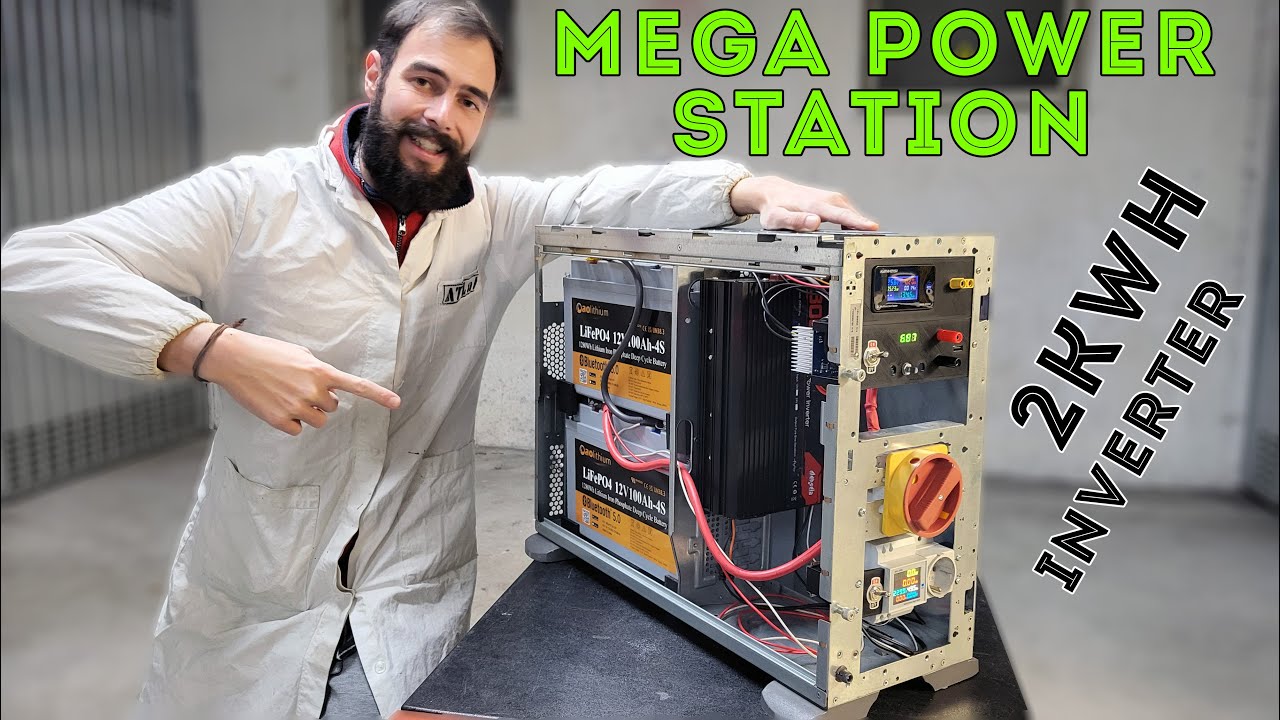 How to make a Low Cost POWER STATION DIY 2500 Wh LiFePO4 Battery, Inverter and Solar PV Charge