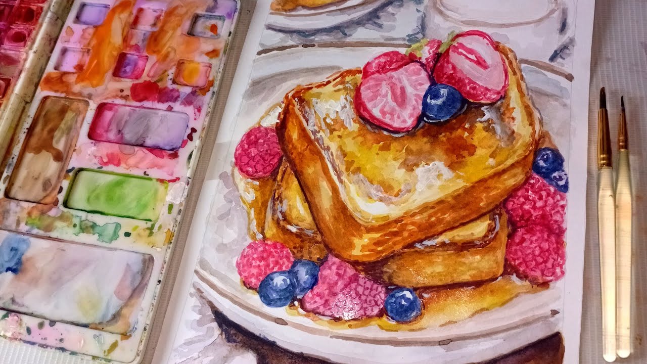 Paint with Me || Food Art, Cozy Vibe: [French Toasts] 🥪