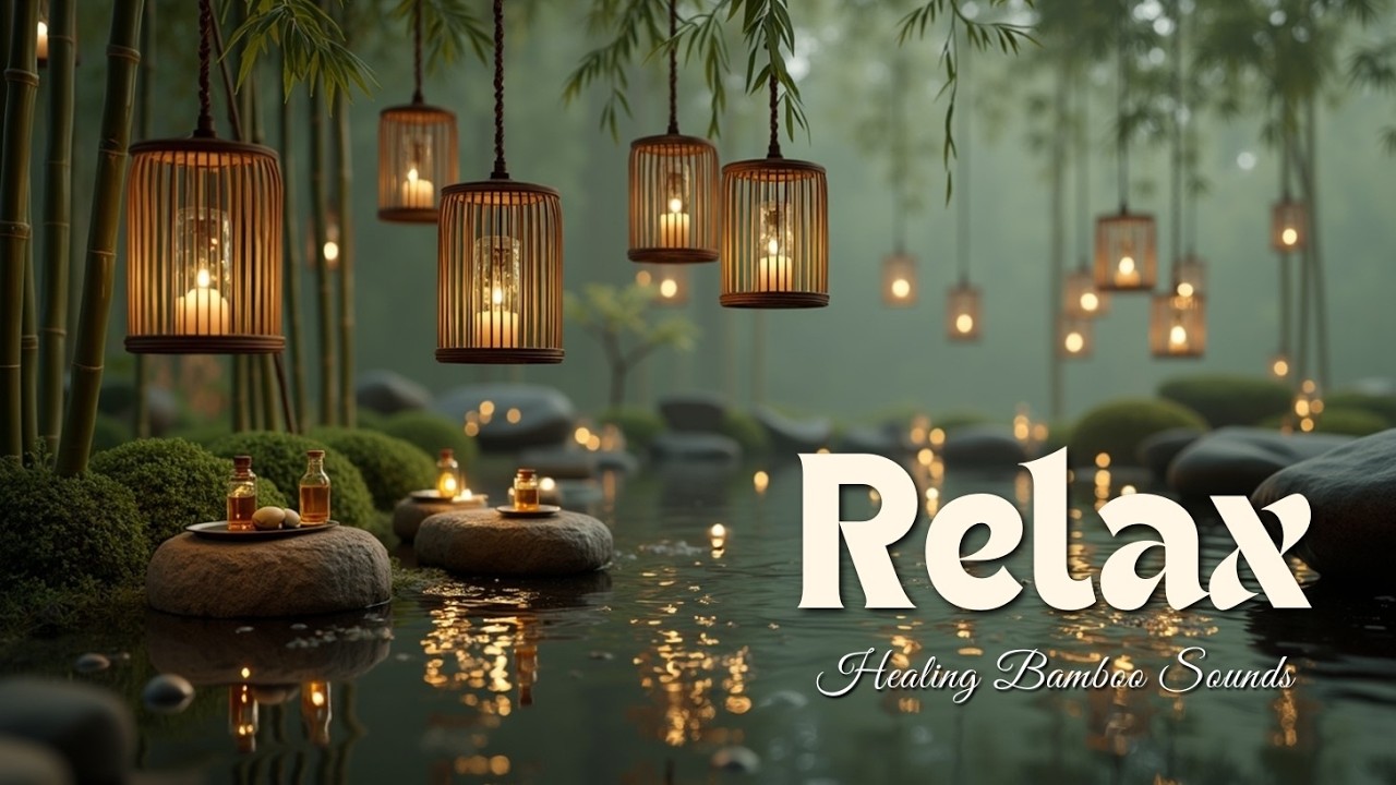 Спокойная фортепианная музыка для снятия стресса и тревоги 🌿 исцеляющие звуки бамбука для сна