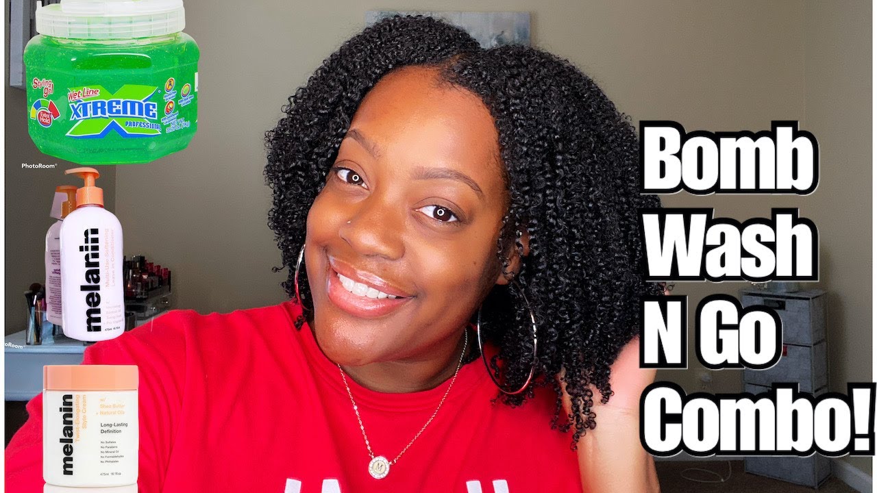 New BOMB Wash N Go Combo! Melanin HairCare and Wetline Xtreme Gel