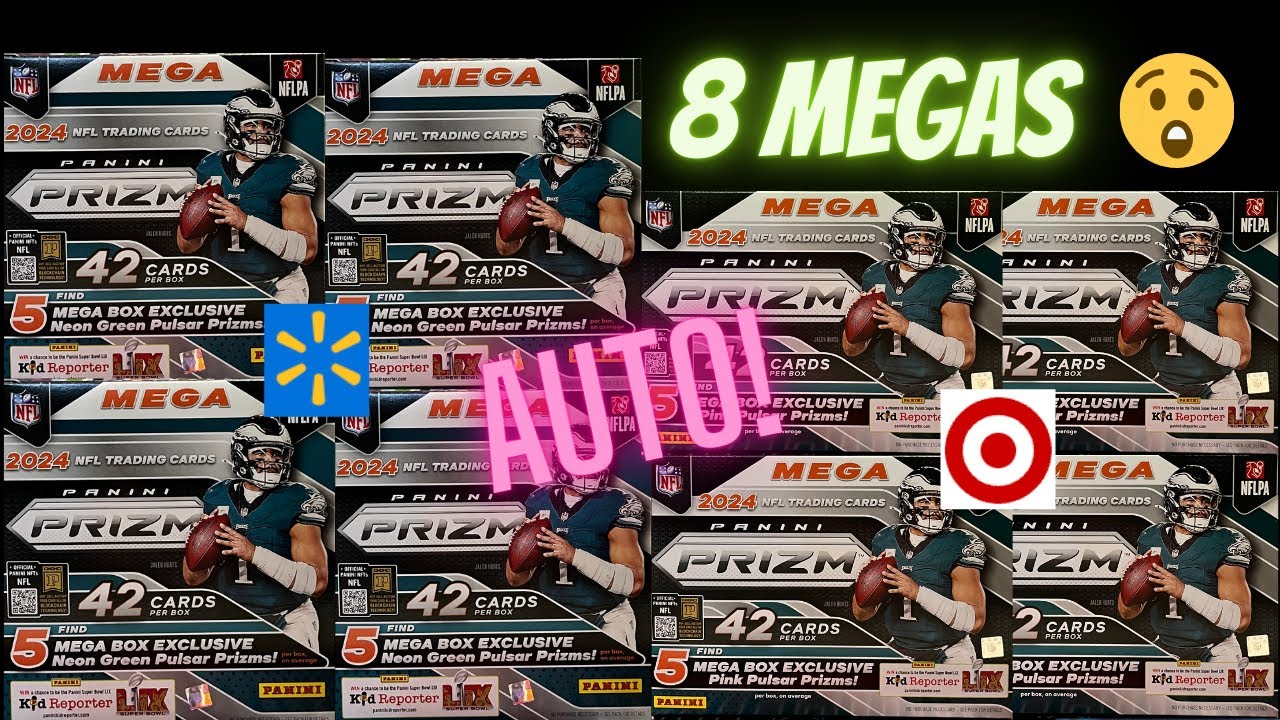 6 Mega Boxes 😮 2024 Prizm Football 3 Walmart & 3 Target Mega Boxes ** Go Big Week! **