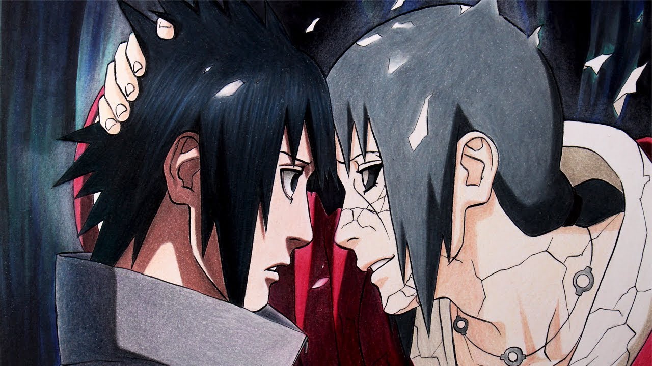 Como Desenhar SASUKE E ITACHI Despedida em Naruto Shippuden
