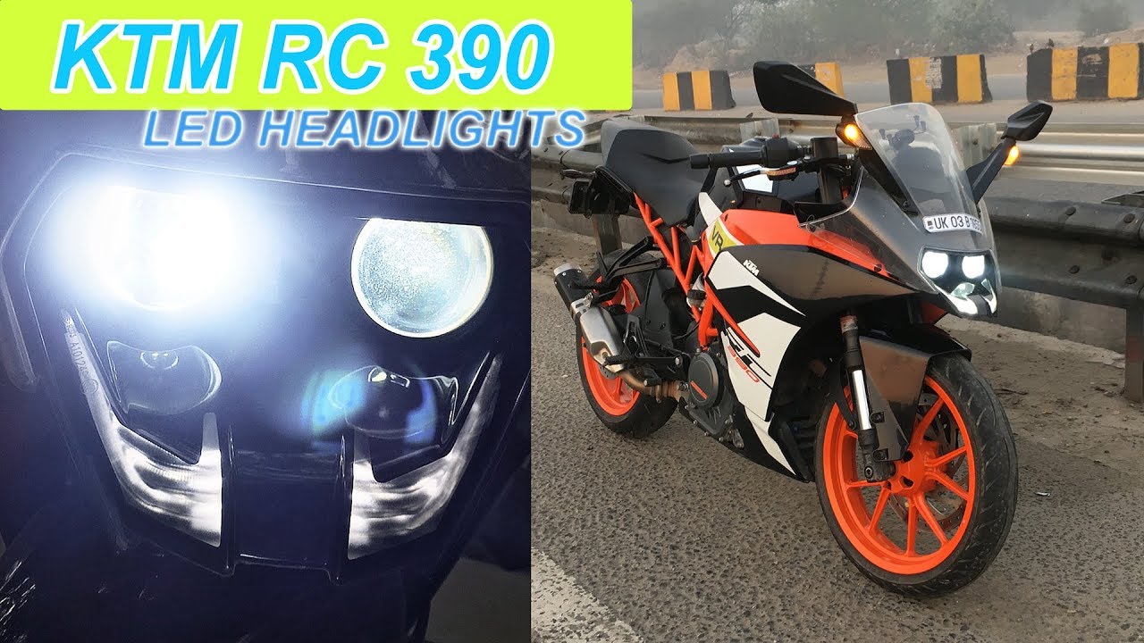 KTM RC 390 LED Headlights Modification | Night Eye H11 review