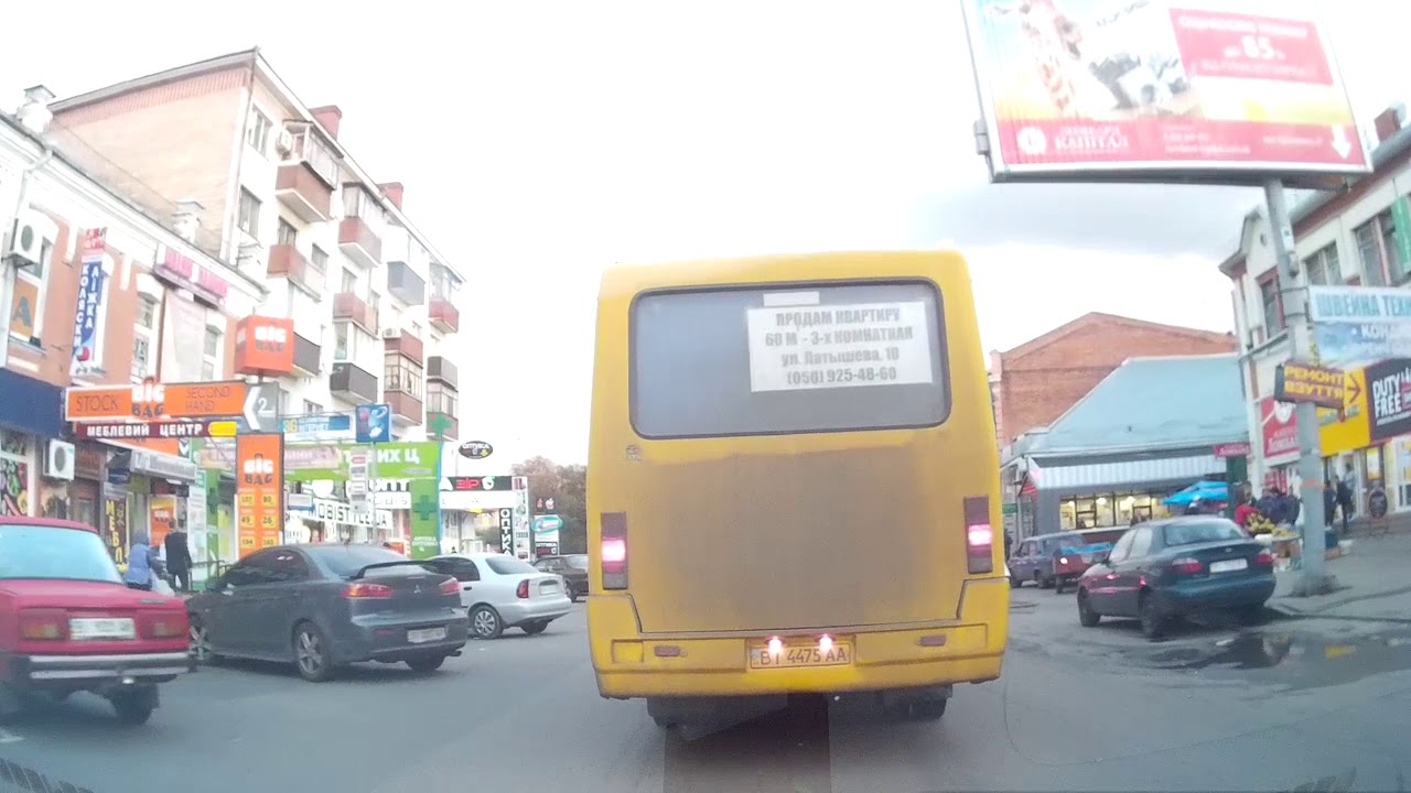 Полтава, поездка по городу (timelapse)