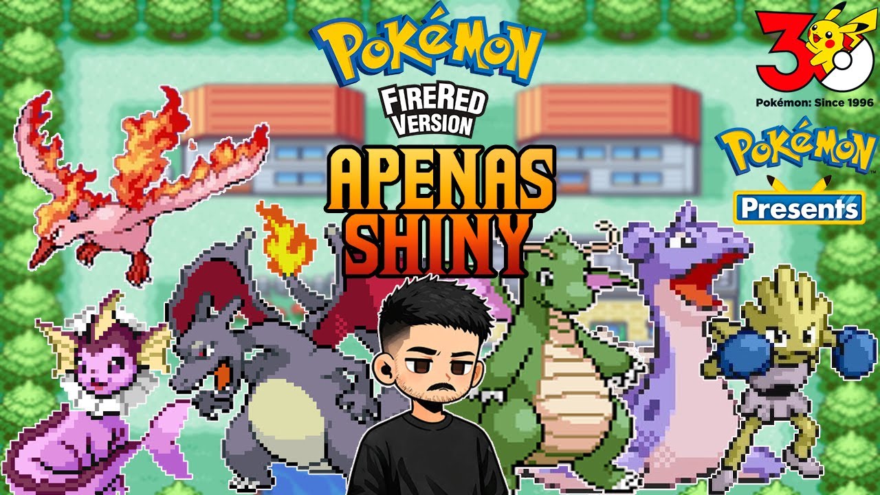 ESPECIAL Pokémon DAY + #17 - ZERANDO POKÉMON FIRERED só com SHINY.