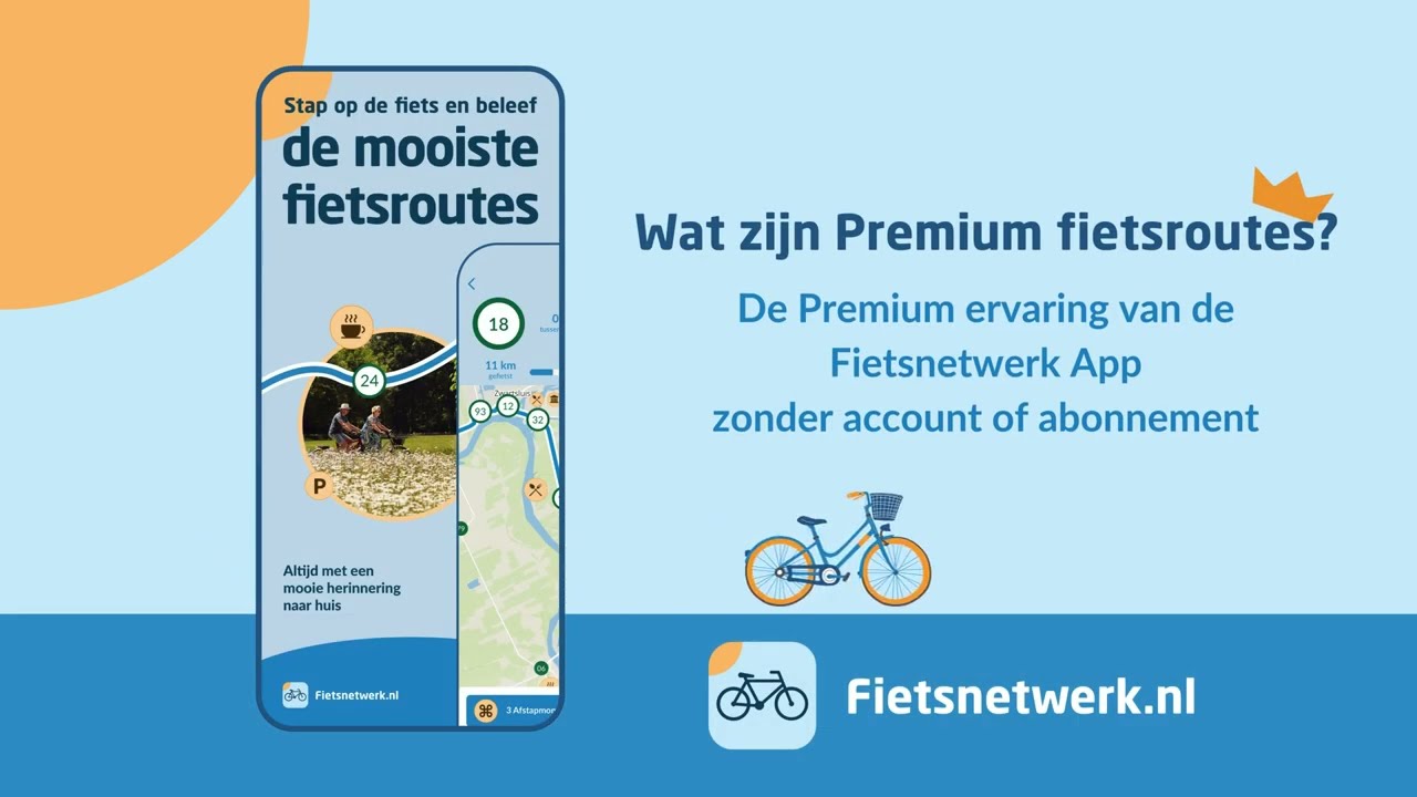 Wat zijn Premium fietsroutes in de Fietsnetwerk App?