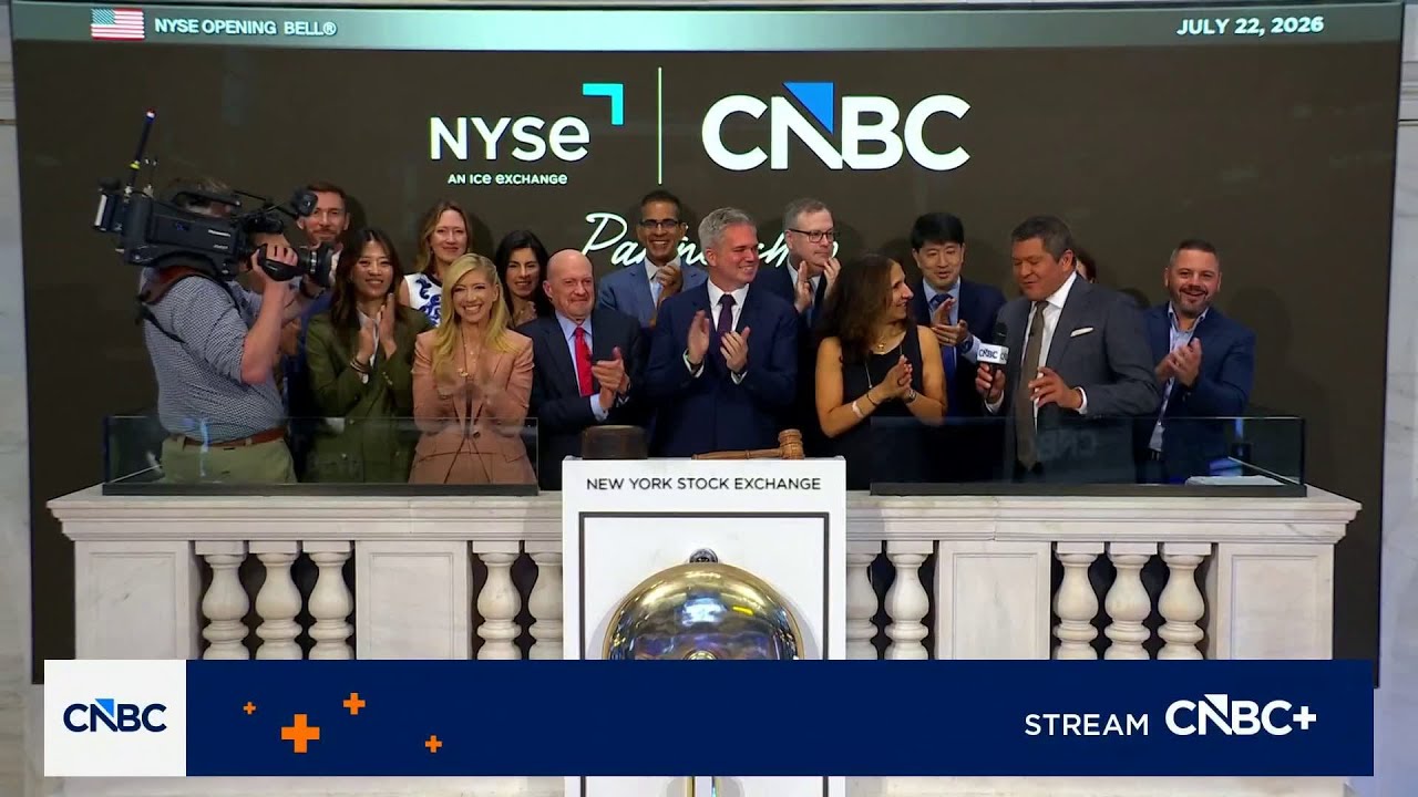CNBC открывает торговую сессию на Нью-Йоркской фондовой бирже