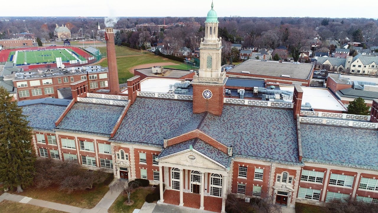 Drone Exploration of Grosse Pointe South High School (DJI Phantom 4 Pro) [4K]