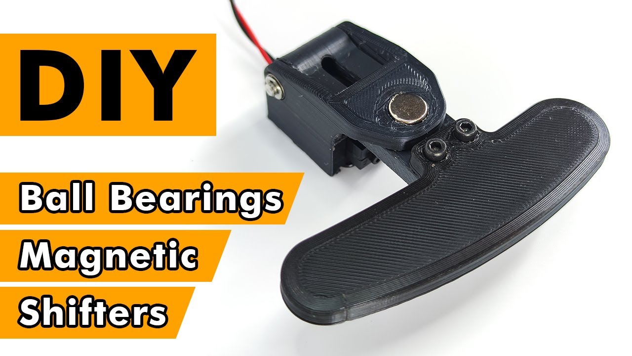 DIY - Magnetic Paddle Shifters for Sim Racing - Ball Bearings Mechanism - Full build, step by step