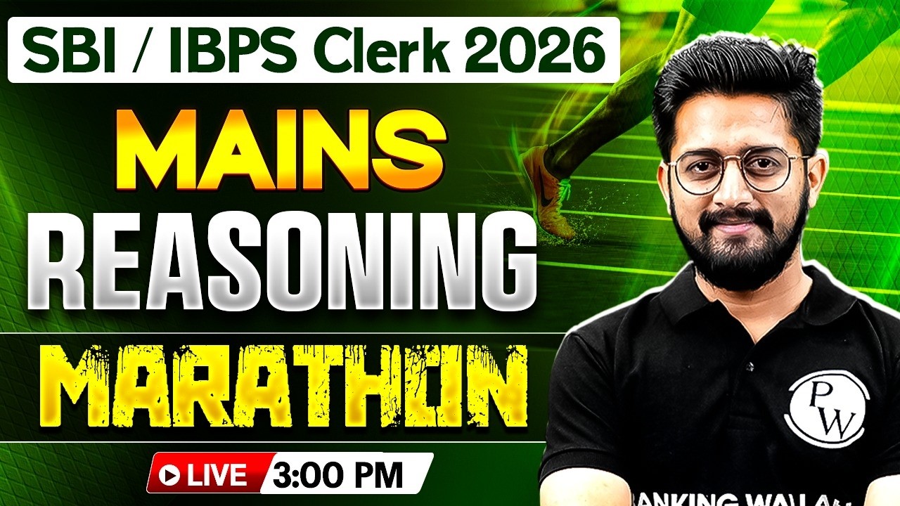 SBI / IBSP Clerk Mains 2026 | Reasoning Marathon 🔥 | Complete Reasoning Preparation | by Sachin Sir