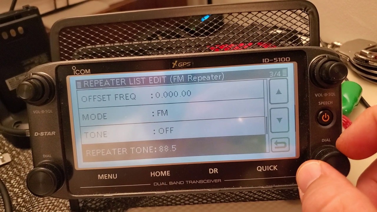 Icom 5100A adding hotspot to DV Memory