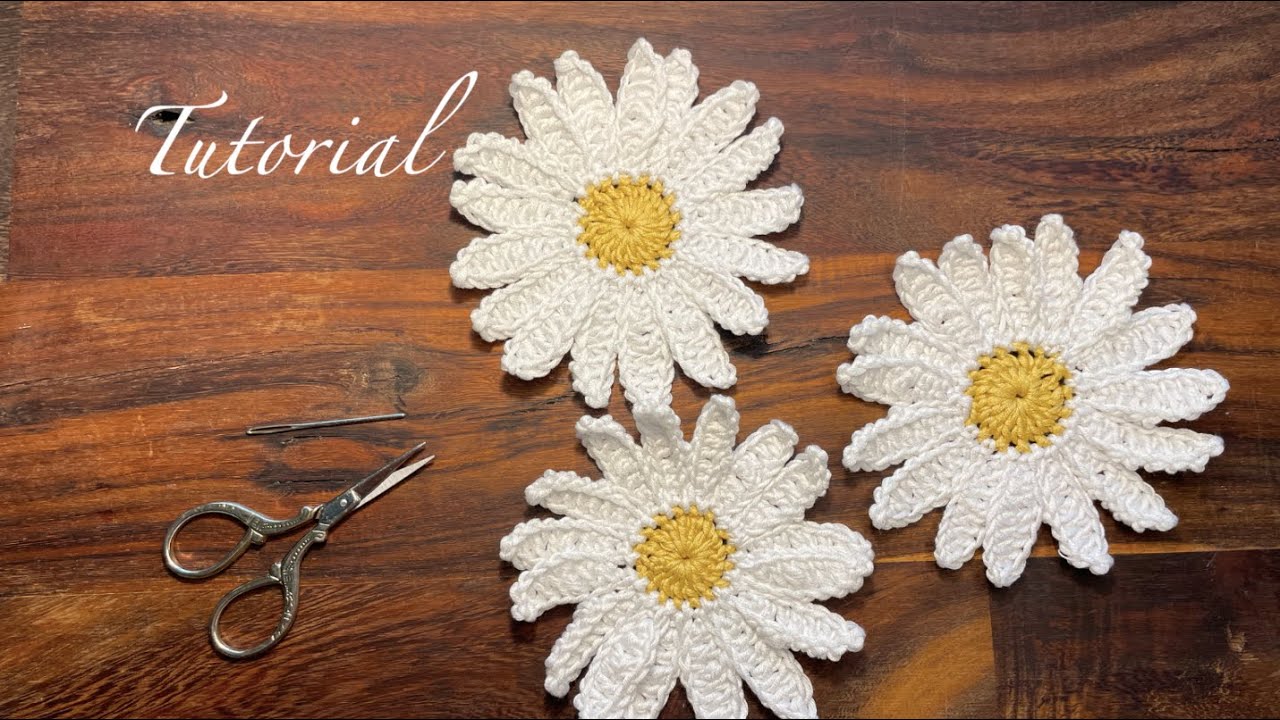 🌼 Crochet the Most Delightful Daisy 🌼 Step-by-Step Crochet Tutorial🌼 Hækle den Skønneste Marguerit ✨