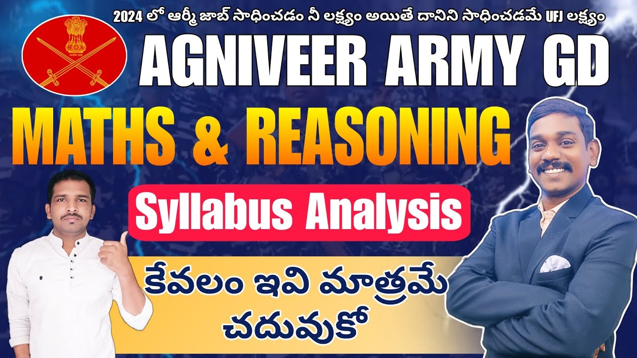 Agniveer Army GD Maths Most Important Topics In Telugu | Army Syllabus 2024 In Telugu #agniveerarmy