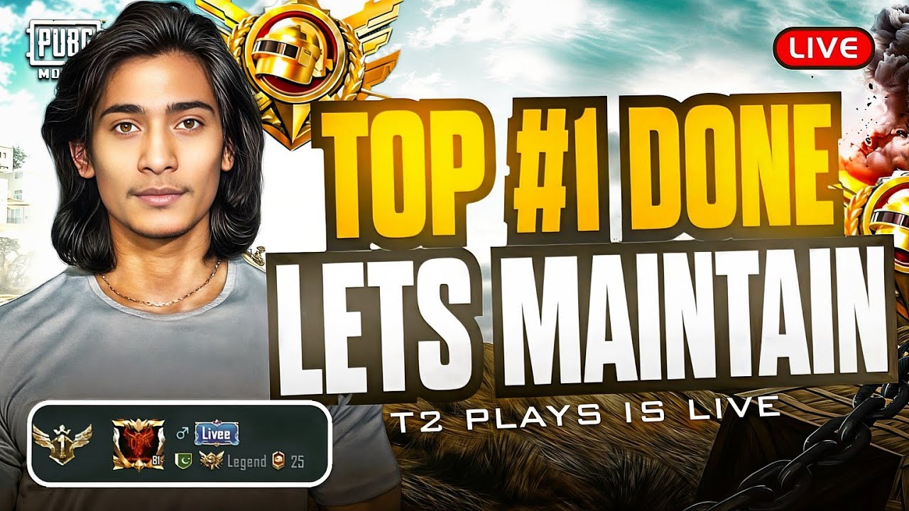 TOP 1 DONE IN ULTIMATE ROYAL | TPR T2PLAYS Pubg Live