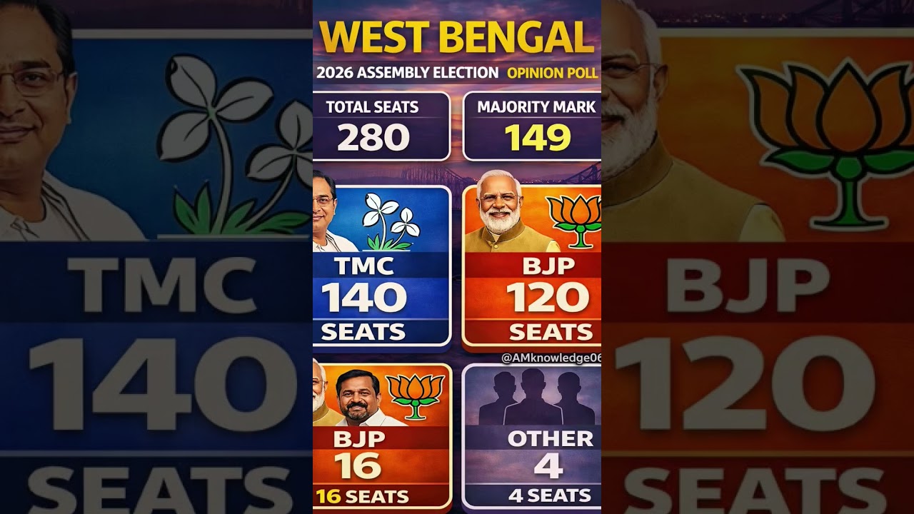 West Bengal Election 2026 😱 TMC vs BJP Final Result | Opinion Poll Shock 😳