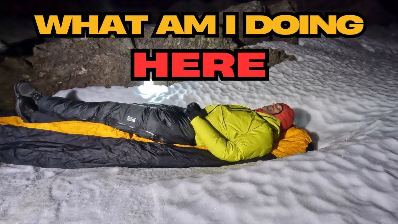 COLD BIVVY CAMP ON BOW FELL - Climbers Traverse SOLO MOUNTAIN WILD CAMPING UK
