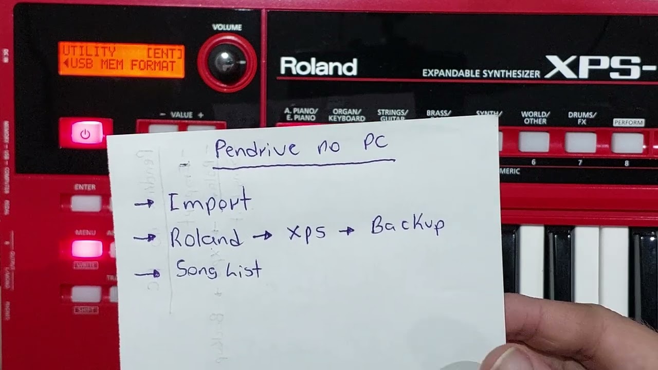 Importar e Exportar Backup | Formatar Pendrive – Roland xps-10