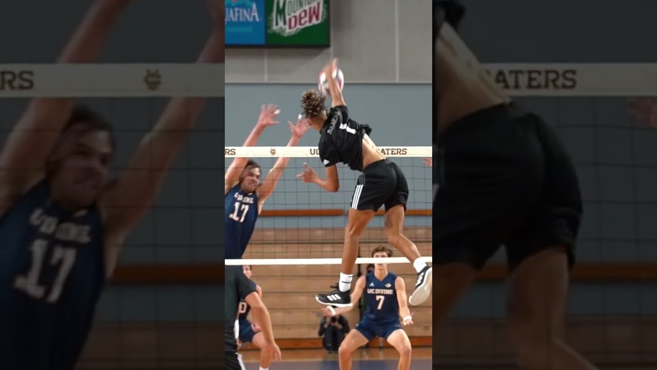 Chaz Galloway for Hawaii Men&rsquo;s Volleyball with a super spike from the back row!