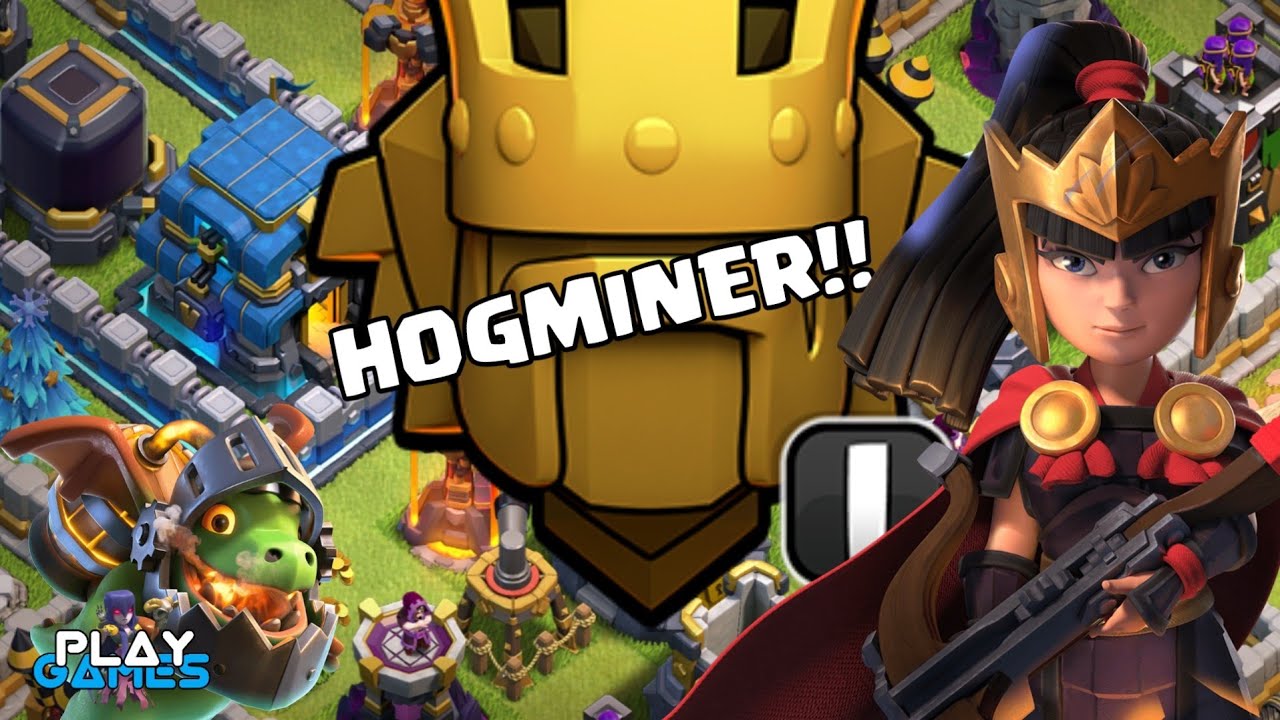 QUEEN WALKING  HOGMINER FÁCIL!! APRENDA ESSA ESTRATÉGIA | CLASH OF CLANS