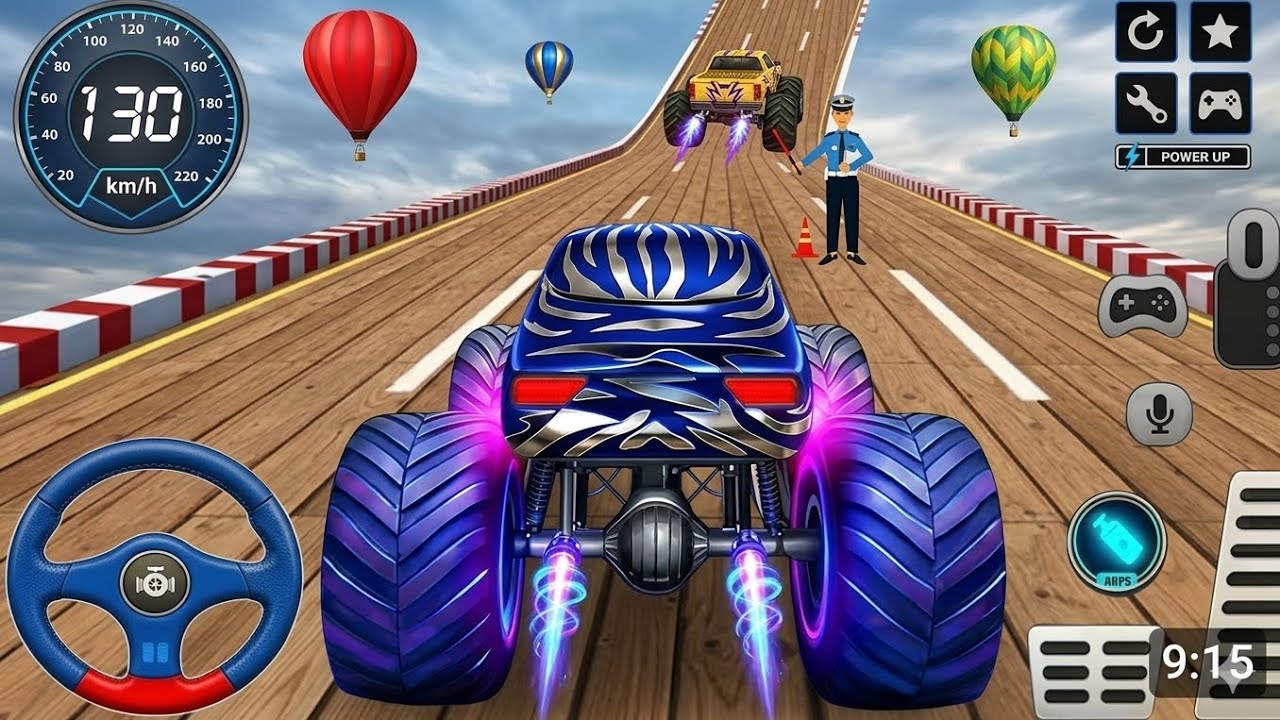 Monster Truck Mega Ramp Extreme Racing - Impossible GT Car Stunts Driving - Gadi game - Android Game