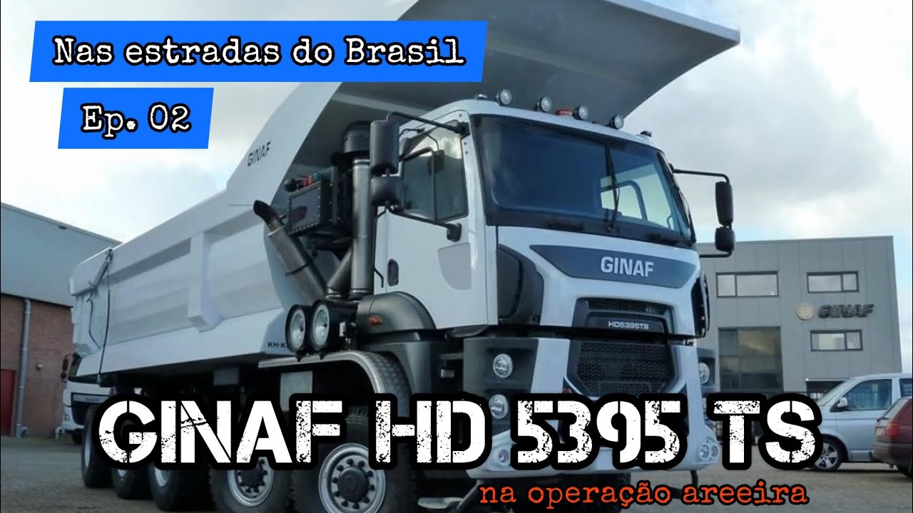 GINAF HD 5395 TS na caçamba de areia #caminhaoaoextremo #caminhãocaçamba #cummins #6x6 #caminhão