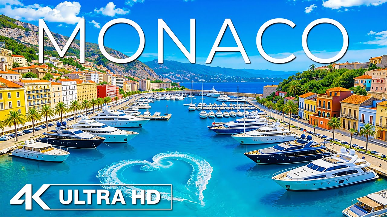 Monaco 4K 🛥️ Deep Voyage | Роскошные яхты, средиземноморское побережье и отдых на Ривьере