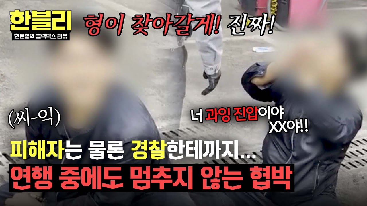 [한블리] (소름) 경찰에게 연행되는 와중에도 피해자 향해 멈추지 않는 협박.. | 한블리 (한문철의 블랙박스 리뷰) 129회 | JTBC 250610 방송