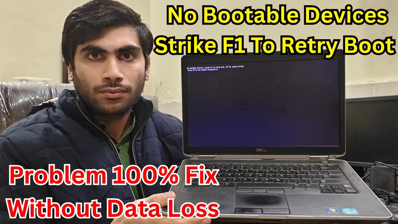How To Fix No bootable devices strike F1 to retry boot | Laptop Boot Error Fix No bootable devices |