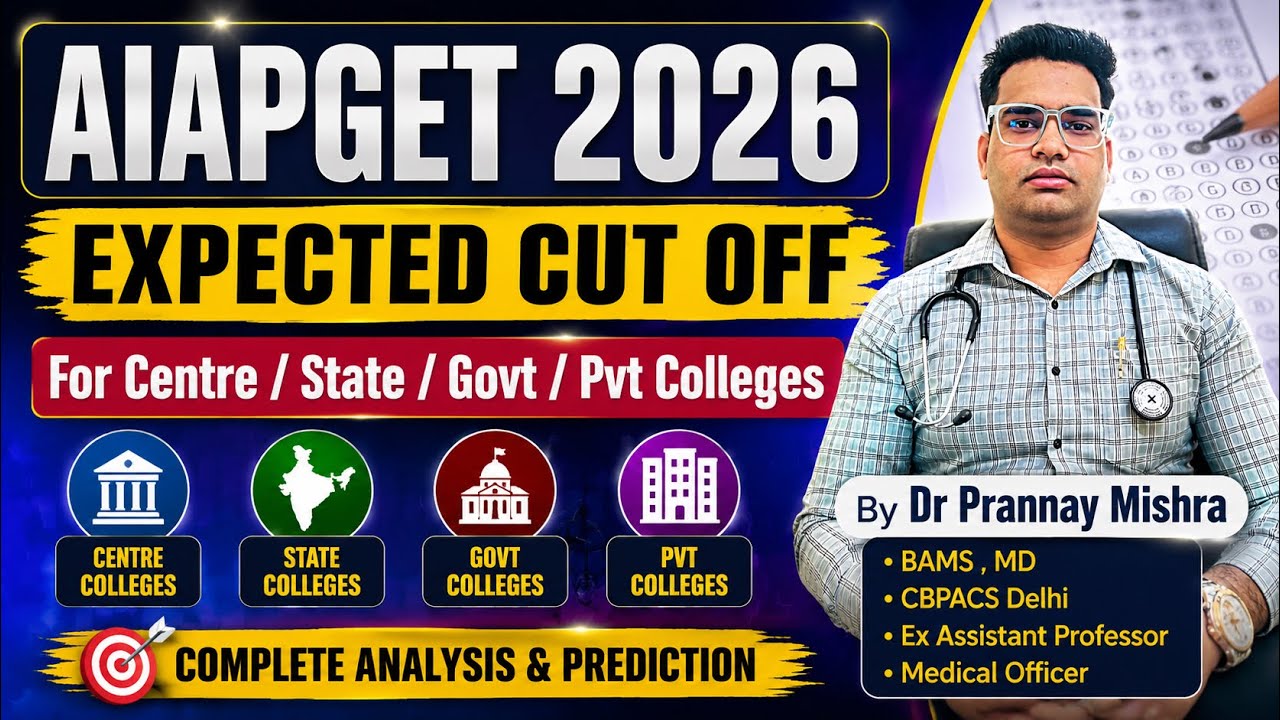 AIAPGET 2026 Expected Cut Off || Marks Cut off for Selection || Exam Level || Govt. Seat Cut off || 