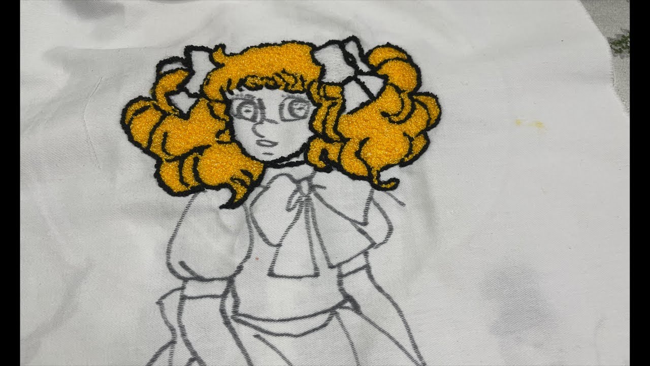 Bordado De Candy Candy #crafts #diy #hechoamano #embroiderydesigns #cartoon #nostalgic #envivo