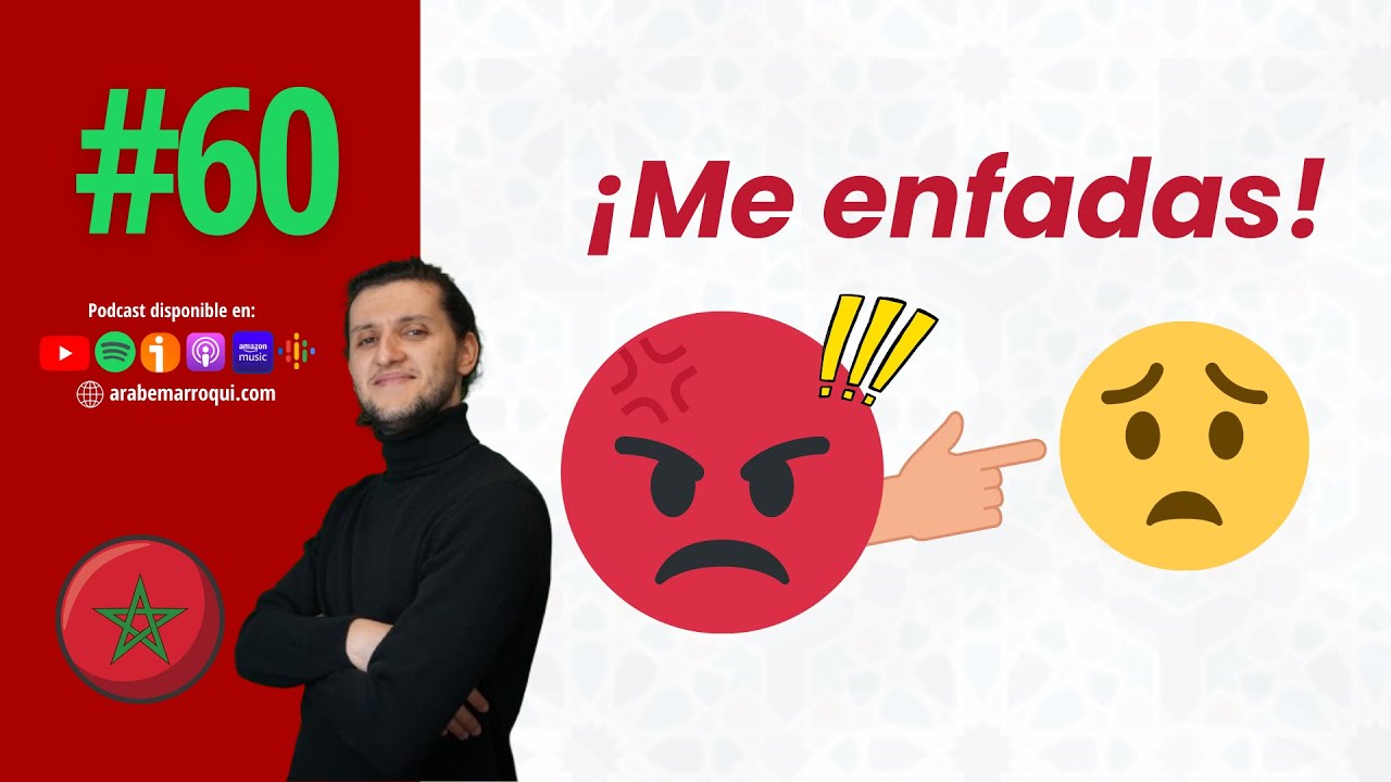 Cómo expresar enfado en Árabe Marroquí Darija: estoy enfadado o enfadada 😡 #60