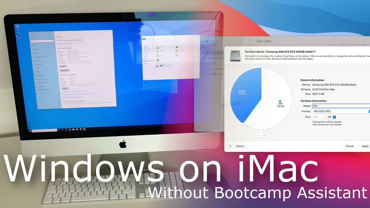 Установка Windows 10 на iMac без Bootcamp Assistant
