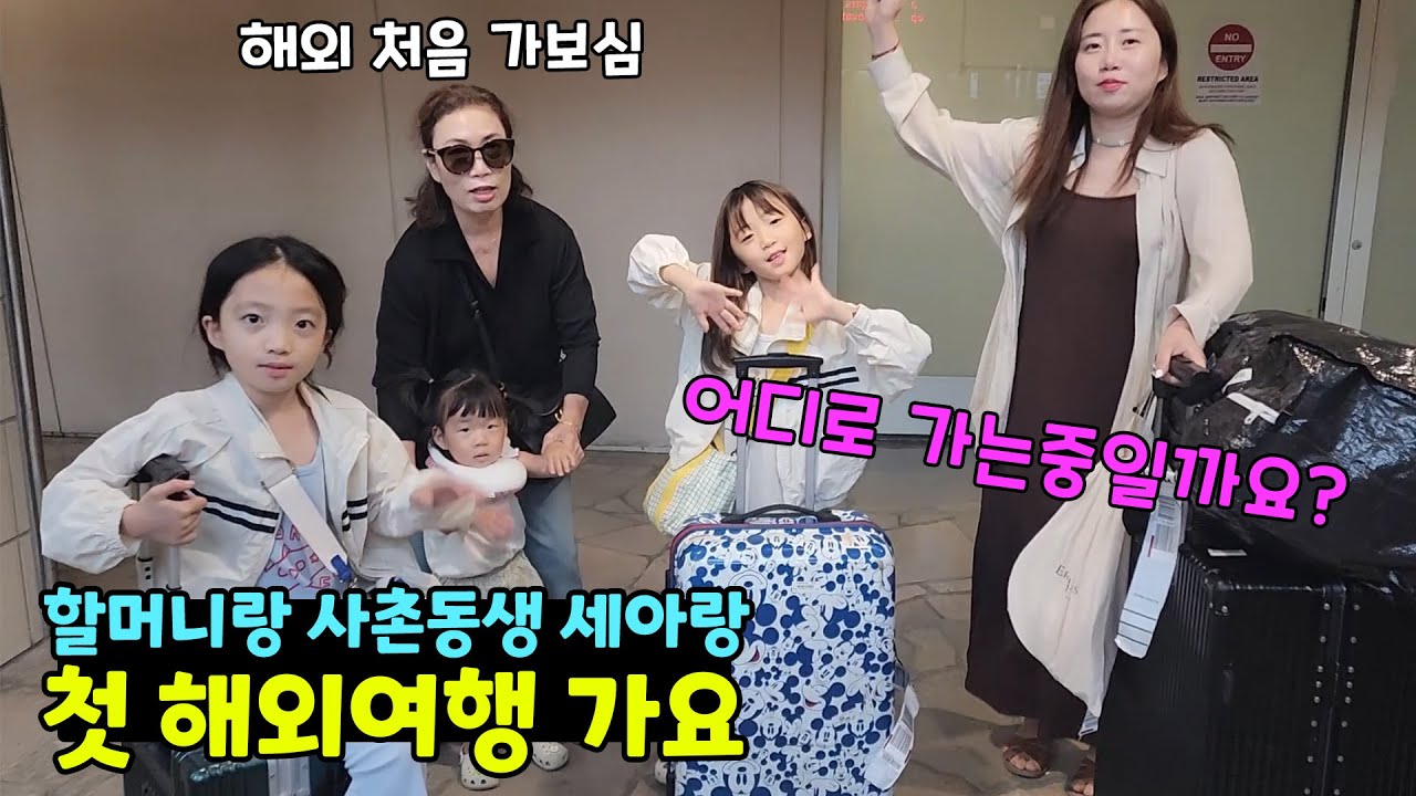 해외여행 한번도 못가보신 할머니를 위해 다같이 떠났어요!! 뚜뚜네 대가족은 어디로 가는중일까요??? 가족일상 브이로그 | 뚜아뚜지TV