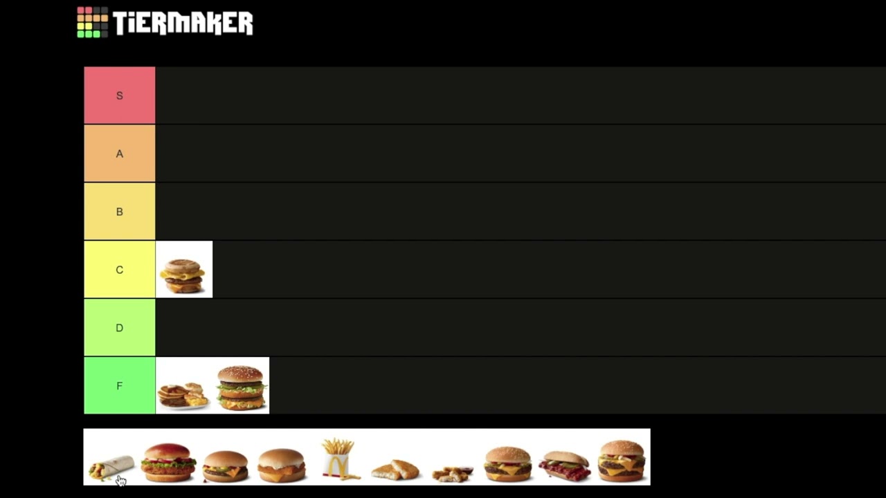 Mcdonalds Items to Shove up your Butt Tier List