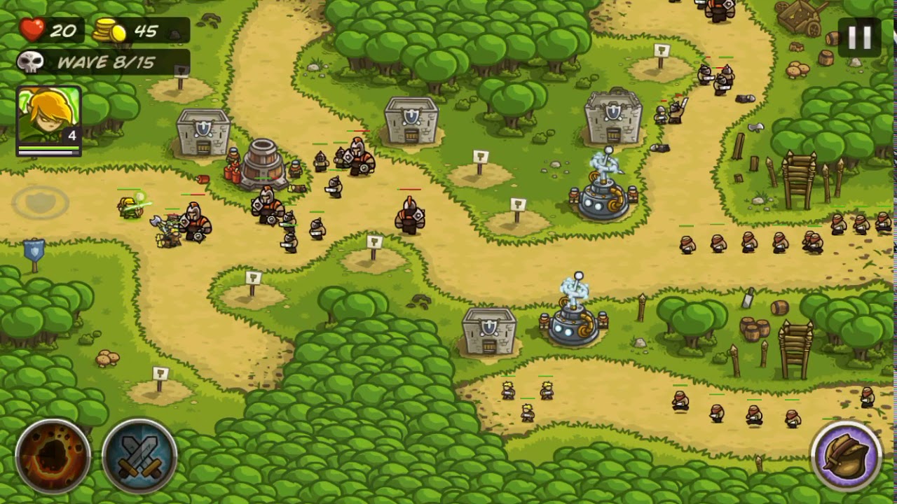 Kingdom Rush -  How to pass HUSHWOOD with Very Hard Mode and 3 Stars but no boot item