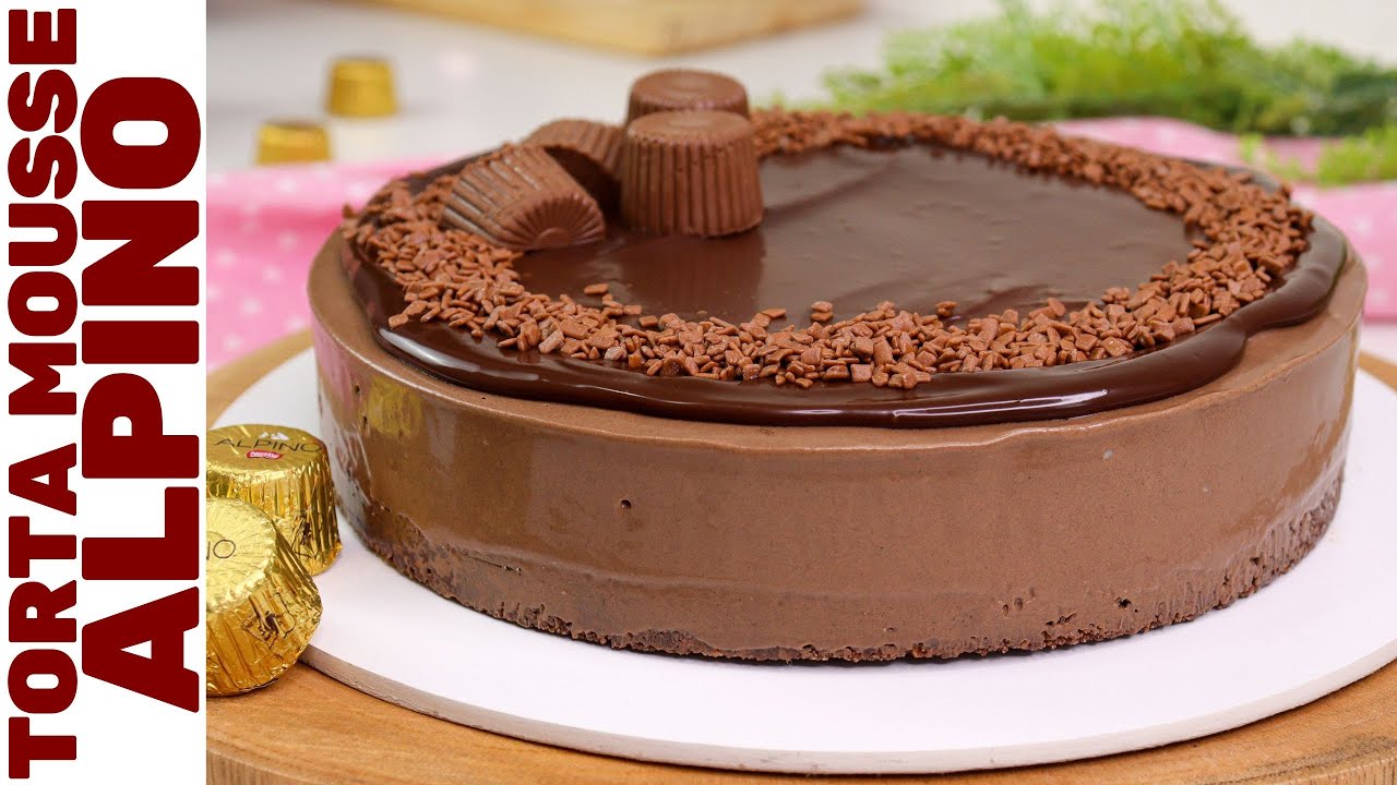 TORTA MOUSSE ALPINO: SEM FORNO, SEM LIQUIDIFICADOR E SEM GELATINA! |Torta de chocolate fácil