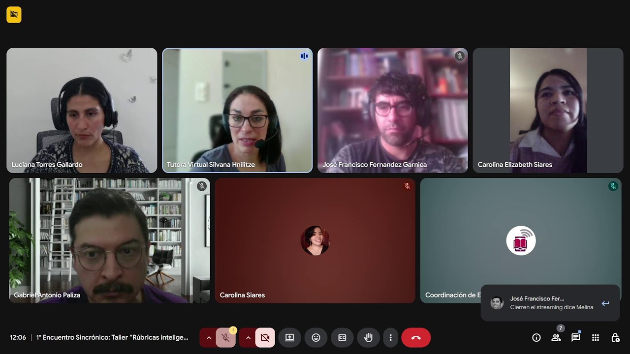 1&deg; Encuentro Sincr&oacute;nico: Taller &ldquo;R&uacute;bricas inteligentes y &eacute;ticas en aulas h&iacute;bridas