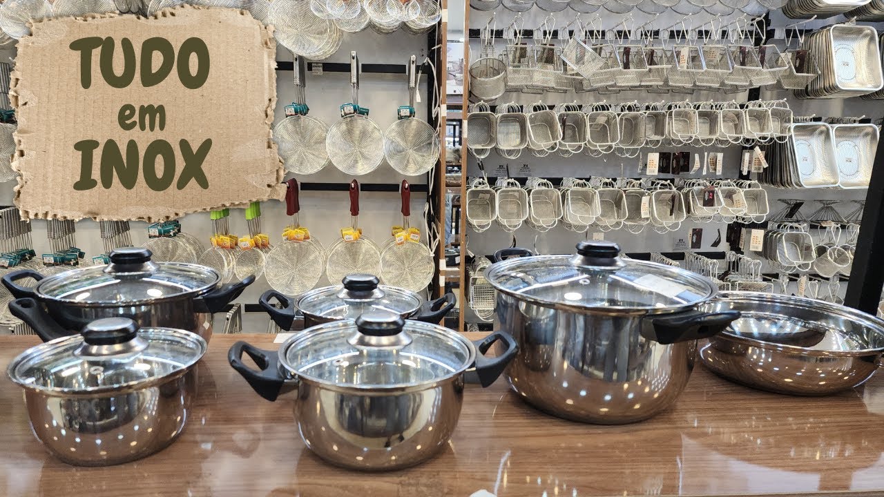 🍴 O PARAÍSO DO INOX - Vendo as novidades da loja com melhor CUSTO x BENEFÍCIO em itens de INOX