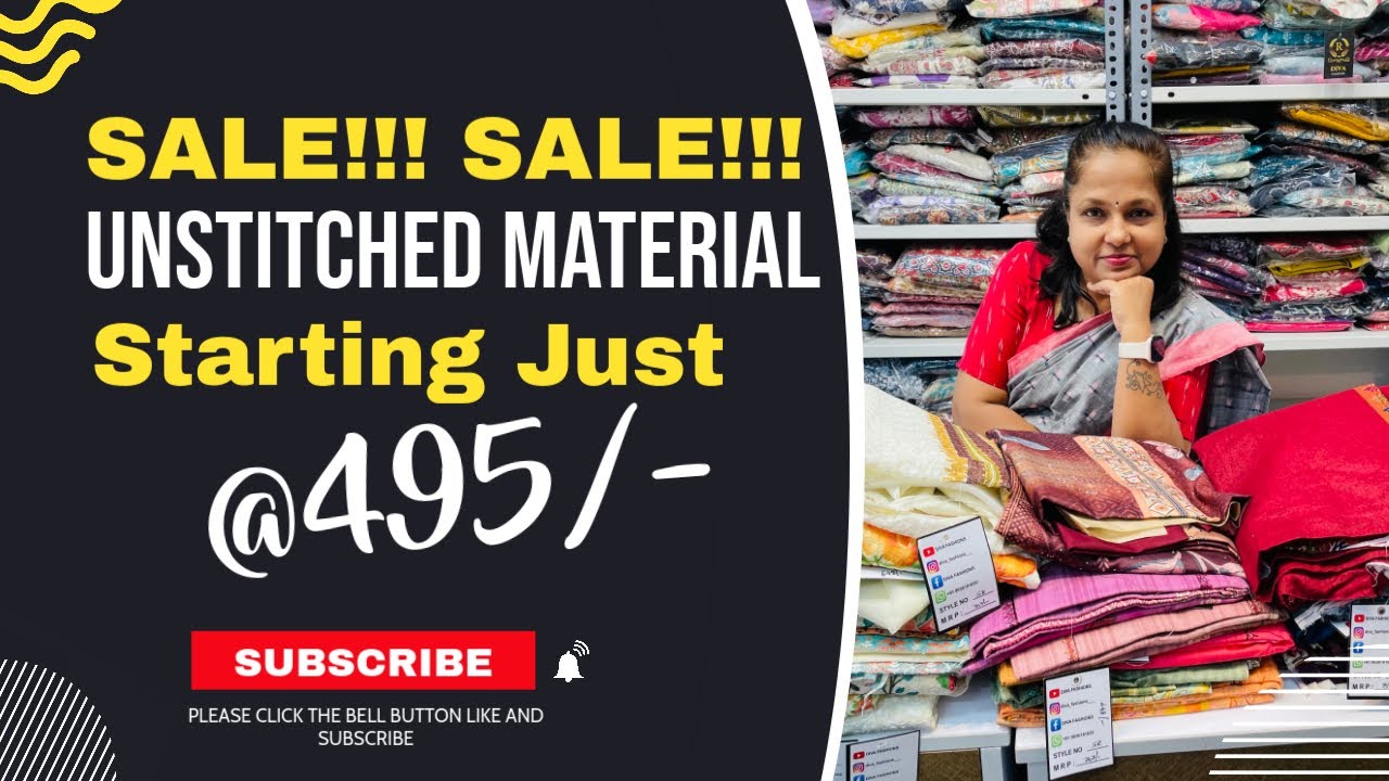 Diva Fashions : Sale!!! Sale!!! Sale!!! Most Unstitched kurti set material just @495/- #viralvideo