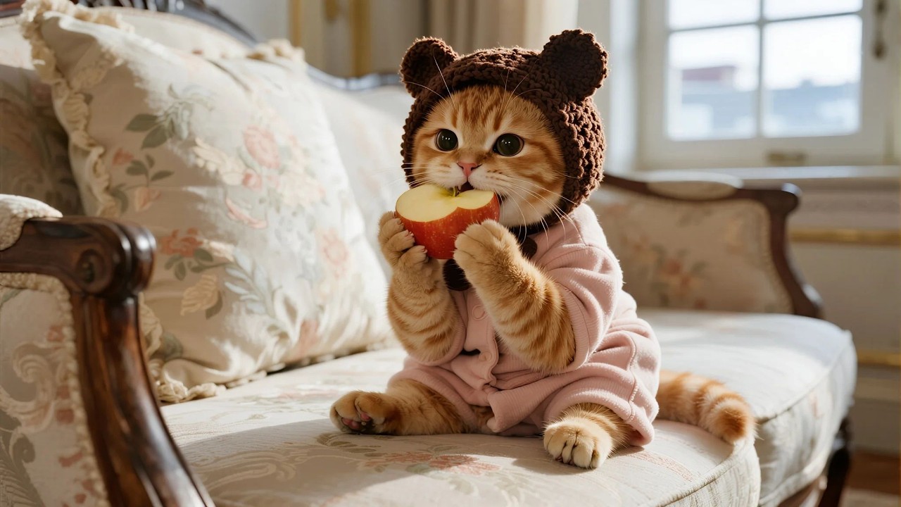 How ginger kitten get separated from its mama cat such large house?🍎Compilation